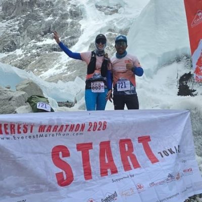 Everest marathon Dingboche